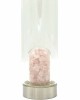 Γυάλινο Μπουκάλι Νερού με Ροζ Χαλαζία - Rose Quartz Διάφορα σχήματα